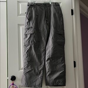 Men's Gray Cargo Snow Pants
